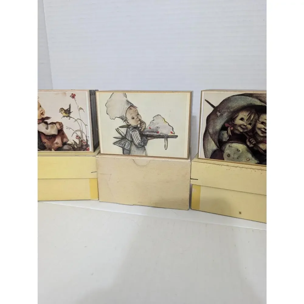 Lot of 5 Vintage Reuge Hummel Music Boxes Swiss Movement Boxed